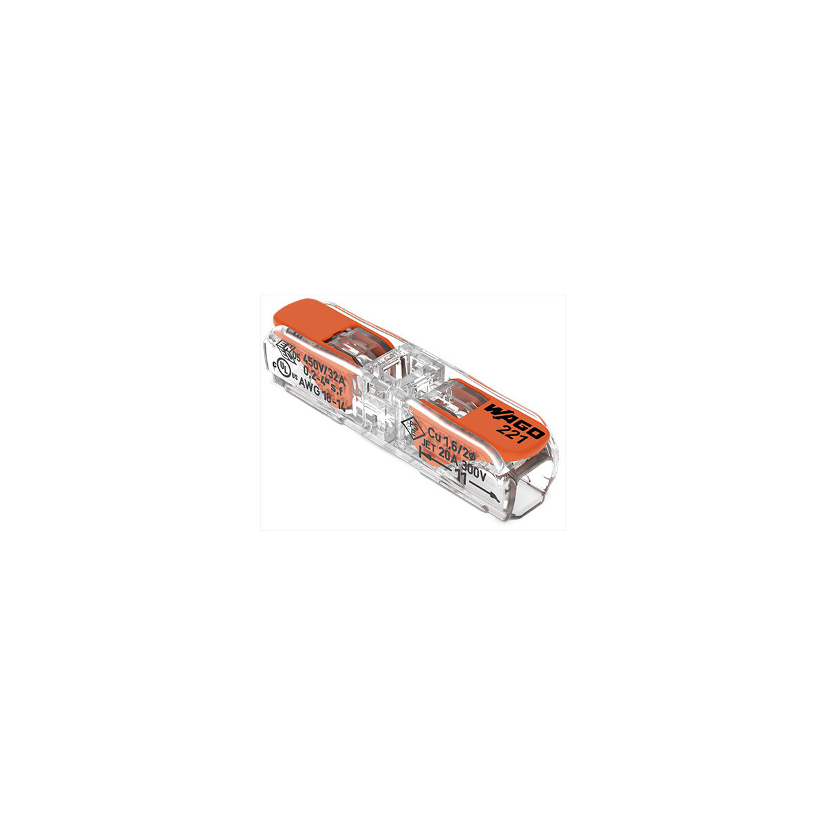 Wago 221-2411 Inline Transparent Splicing Connector With Lever & CAGE ...