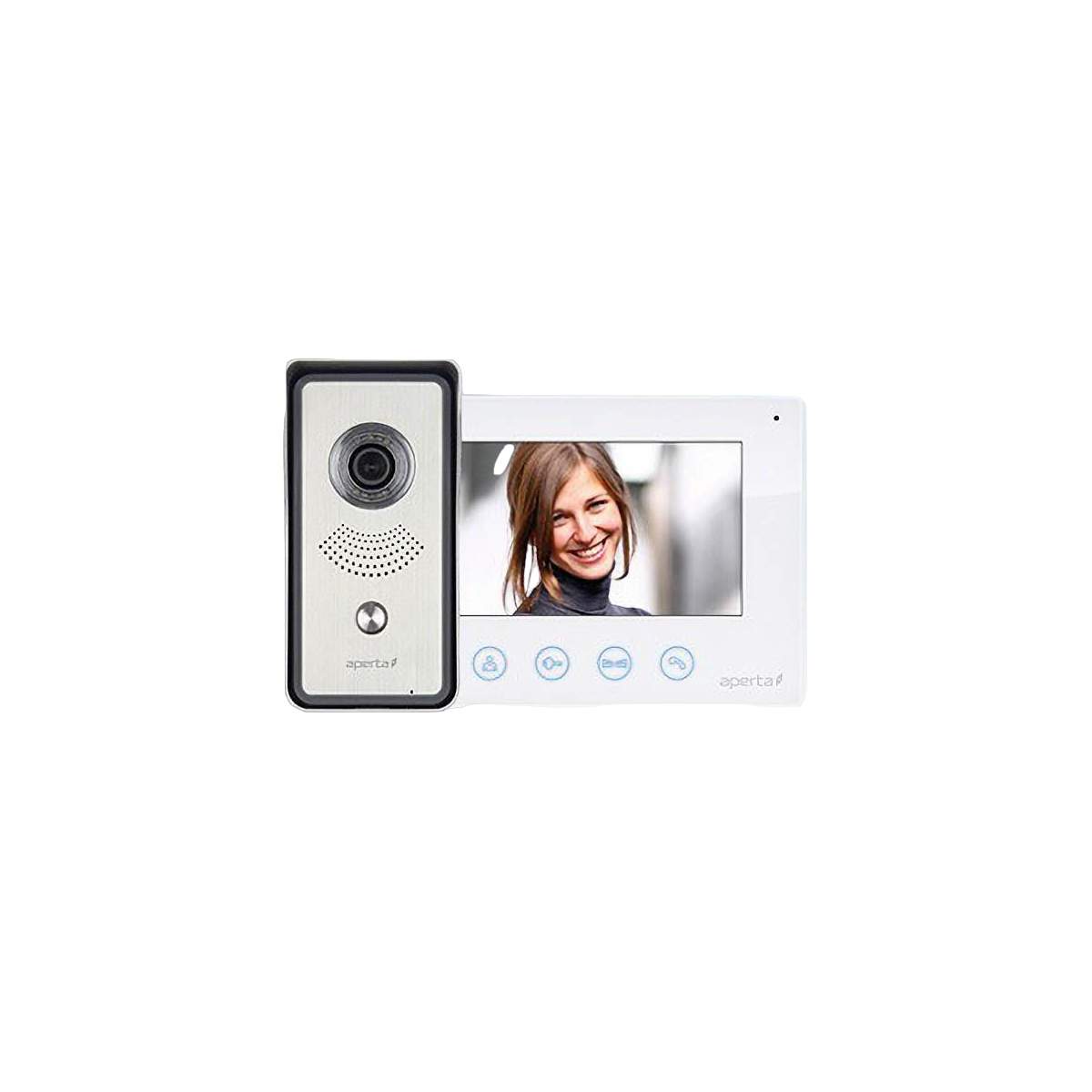 ESP APKIT Aperta White Single Way Colour Video Door Entry System With