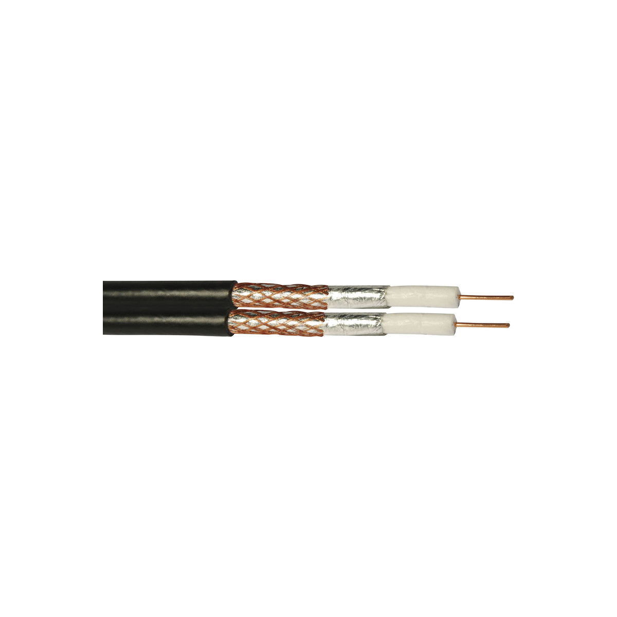 SHOTGUNCOAX Black Shotgun CoAxial Cable For SKY+ Installations 100m
