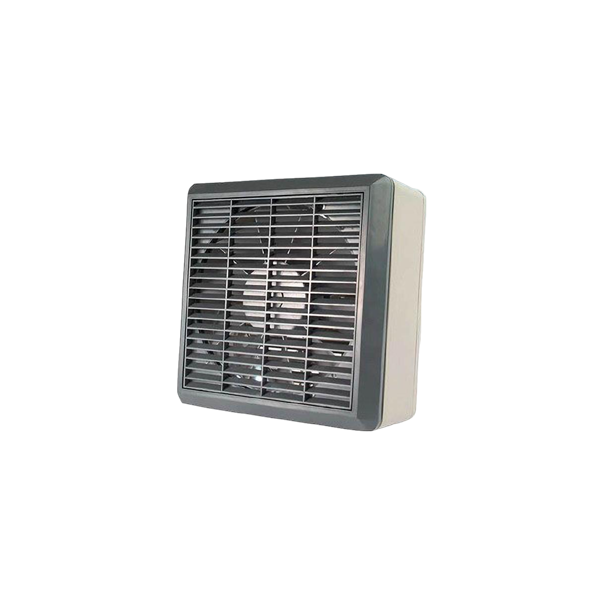 Manrose COMG300A Grey Commercial Window Fan With Dark Grey External Grille & Automatic Thermo