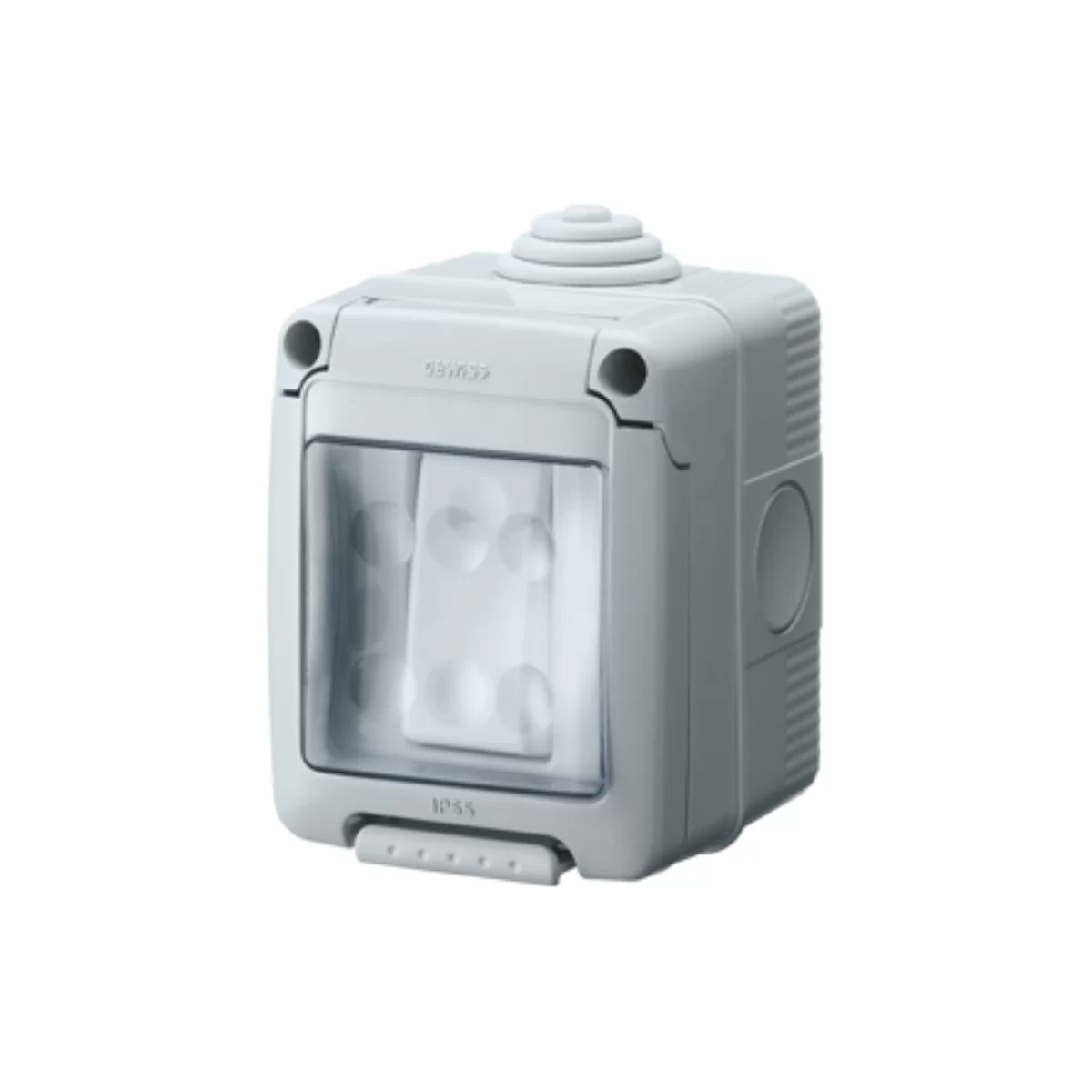 Gewiss Grey Watertight Enclosure With 1 Way SP Switch 16A IP55