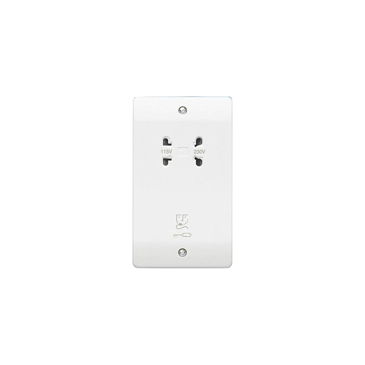 MK Electric K701WHI Logic Plus White Moulded Dual Voltage Shaver Supply