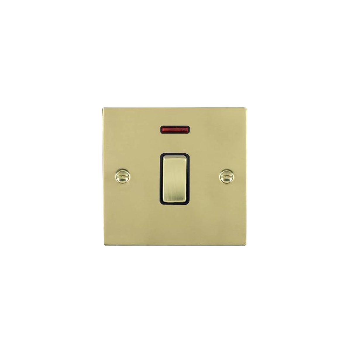 Hamilton Litestat Sheer Flat Plate Polished Brass Double Pole Switch
