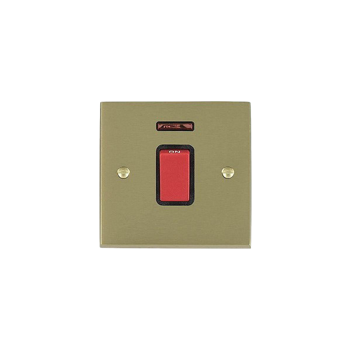 Hamilton Litestat Cheriton Victorian Satin Brass Double Pole Switch