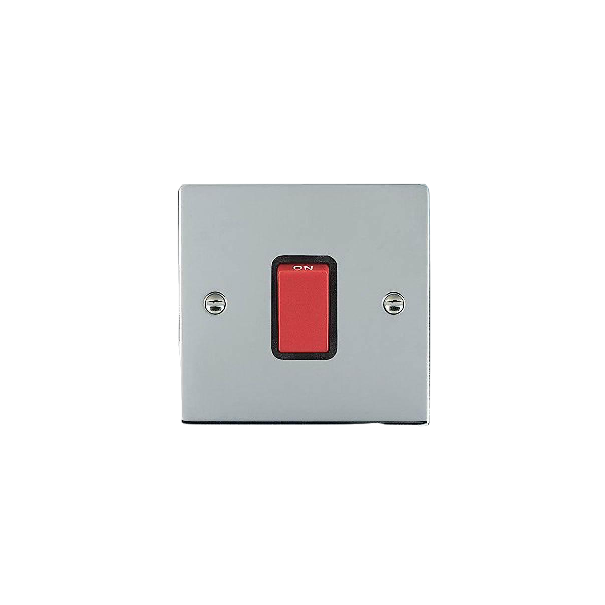 Hamilton Litestat Sheer Flat Plate Bright Chrome Double Pole Switch