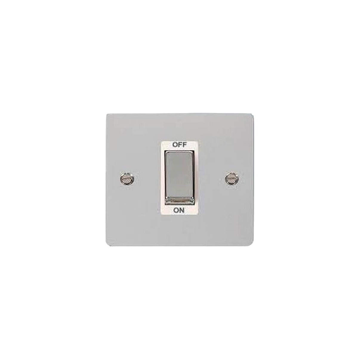 Click FPCH500WH Define Polished Chrome Ingot Flat Plate DP Switch With