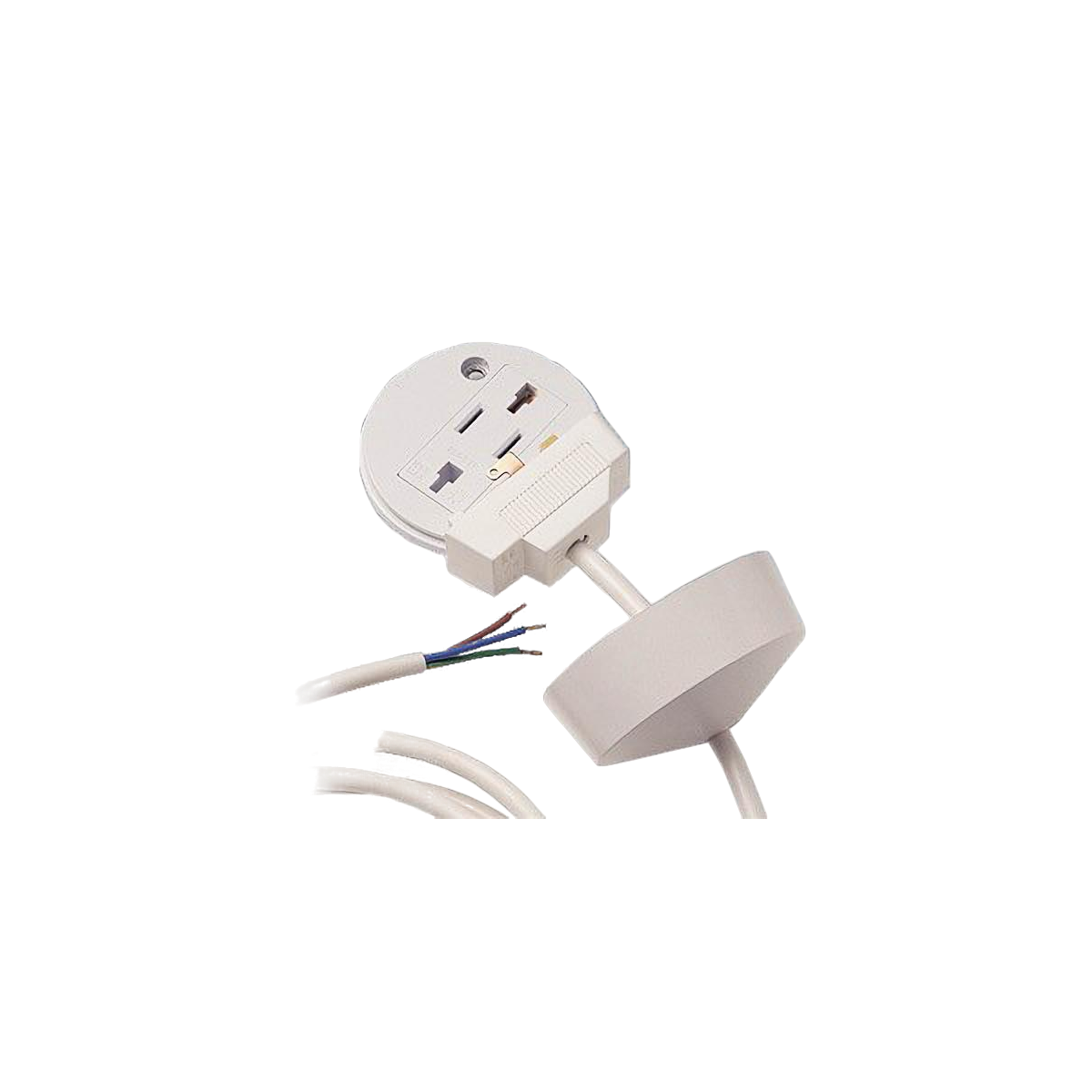 Klik Lighting PCR2000/3.0 White PreWired 3 Pin PlugIn Ceiling Rose