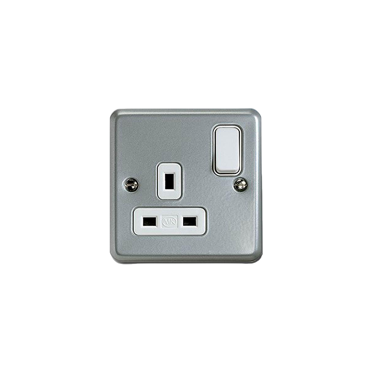 MK Electric K2977ALM Metalclad Plus 1 Gang Double Pole Switchsocket