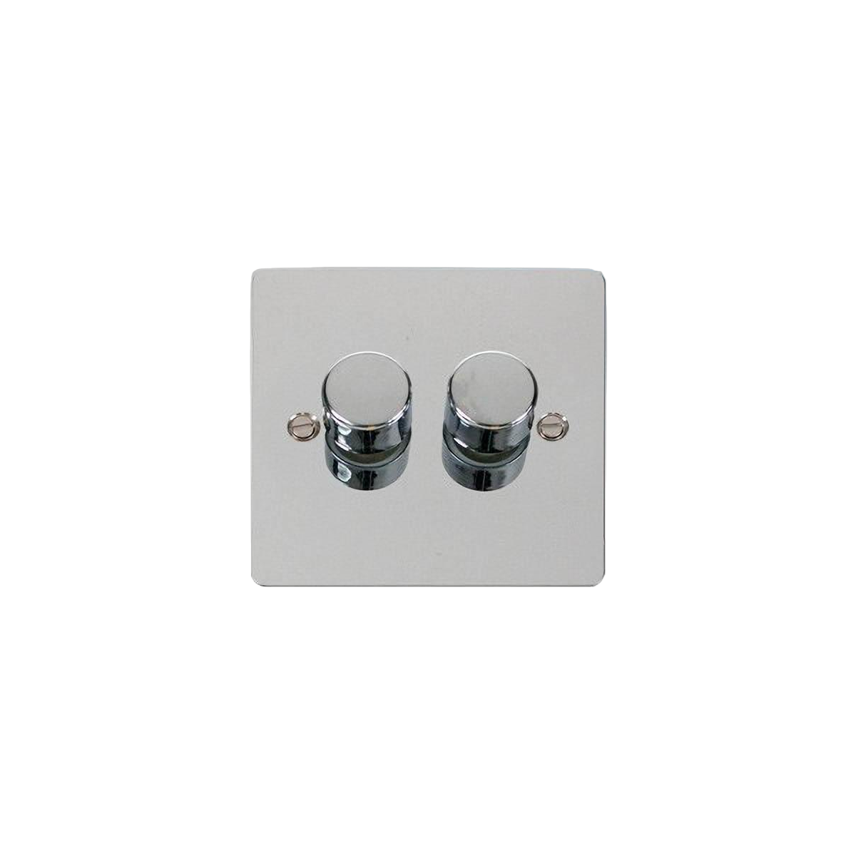 Click FPCH152 Define Polished Chrome Flat Plate 2 Gang 2 Way Mains