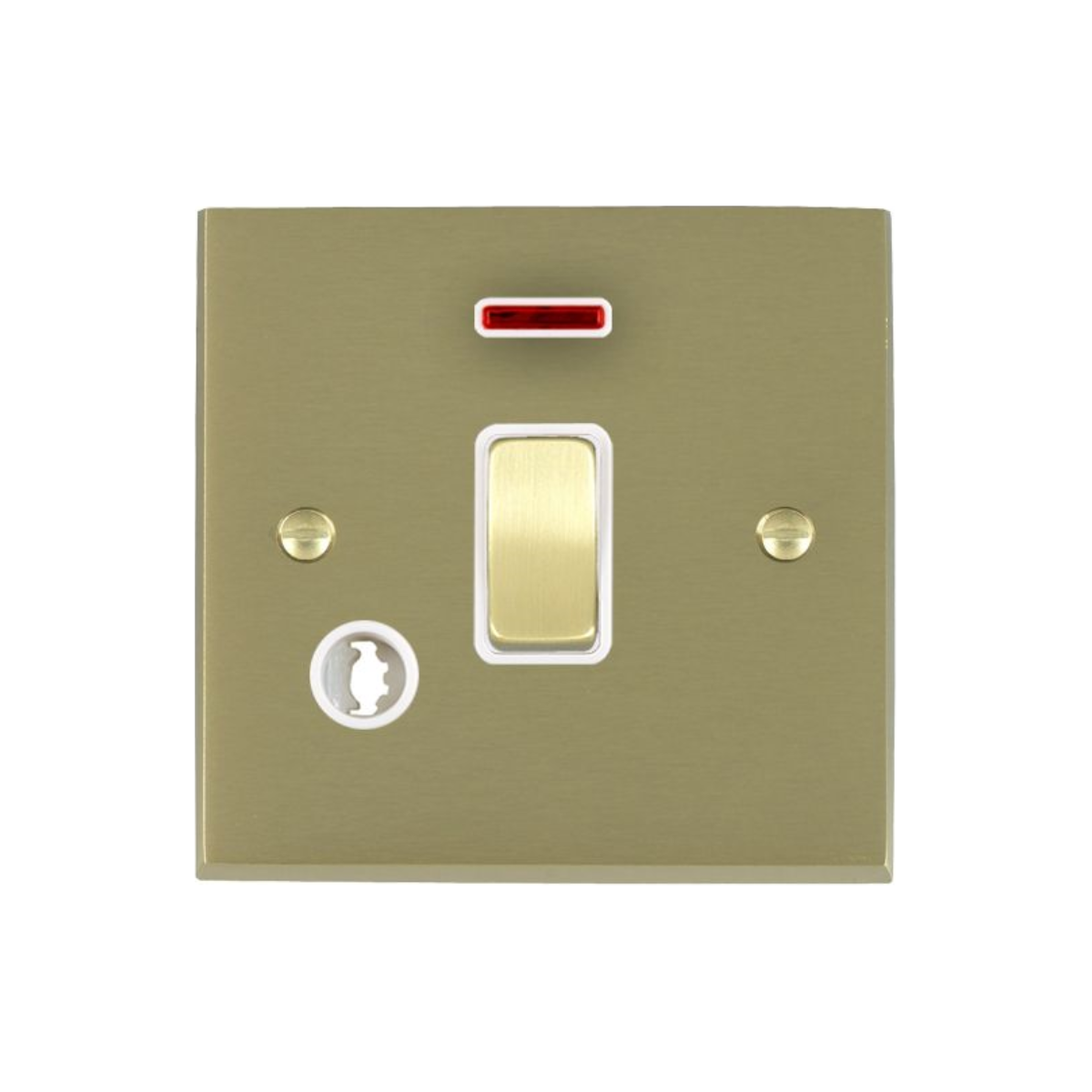 Hamilton Litestat Cheriton Victorian Satin Brass Double Pole Switch