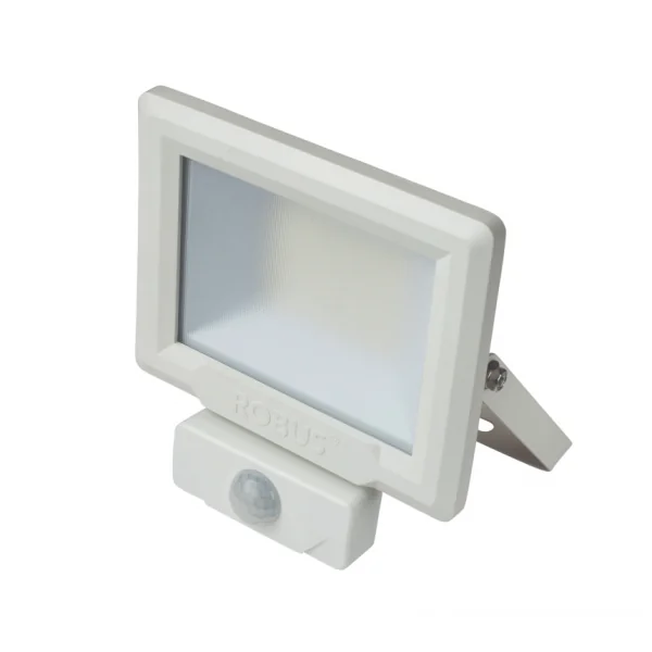 LED Robus Hilume RHL1040P-01 10W White LED floodlight with PIR IP65 White Cool White 4000K