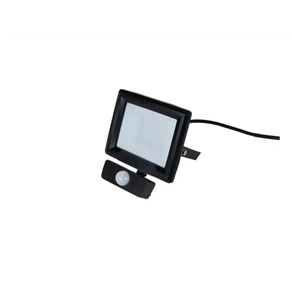 LED Robus Hilume RHL1040P-04 10W Black LED flood light with PIR IP65 Cool White 4000K