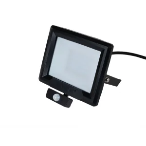 LED Robus Hilume RHL5040P-04 50W Black LED floodlight with PIR IP65 Cool White 4000K