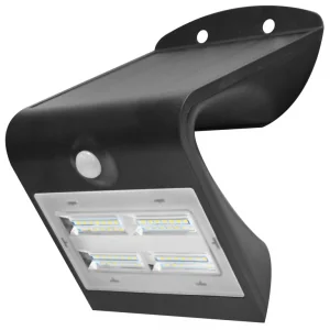 LED Robus Sol RSO340P-04 3.2W Black Solar LED Wall light with PIR IP65 Cool White 4000K