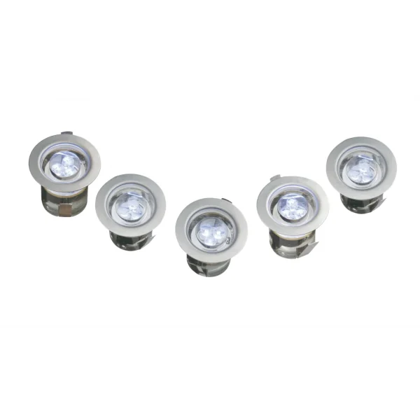 LED Robus Vita R3LED5S-01 1.8W LED Decking Kit with 5 round fittings IP68 White LEDs