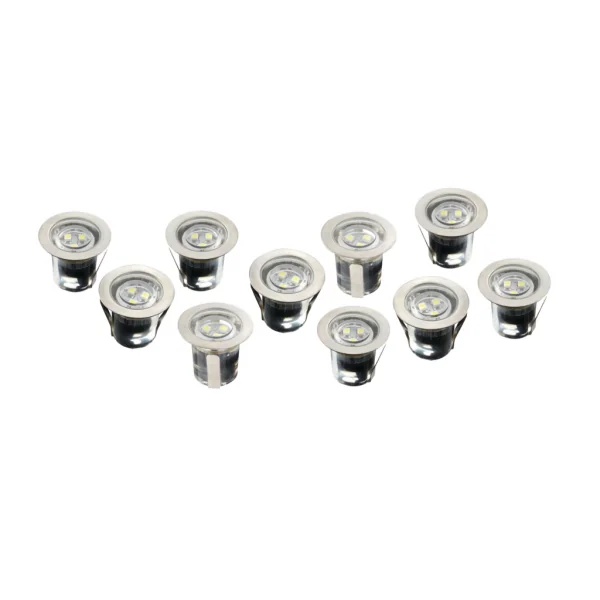 LED Robus Vita R3LED10S-01 3.6W LED Decking kit with 10 round fittings IP68 White LEDs