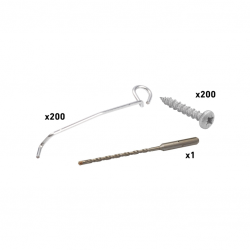 D-Line SD-SPRING/KIT Spring Clip Kit supplied boxed c/w 200x Spring Clips, 200x Panhead Screws, 1x 5mm Drill Bit