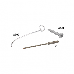 D-Line SD-SPRING/KIT Spring Clip Kit supplied boxed c/w 200x Spring Clips, 200x Panhead Screws, 1x 5mm Drill Bit