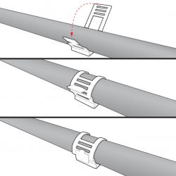 D-Line SD-CAB22W/100 D-Line  Adjustable Cable Clip 22-26mm White - Box of 100