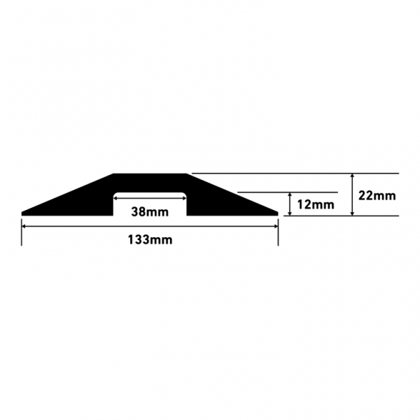 D-Line DO-1B765 Single Channel Cable Cover, Black, 765mm
