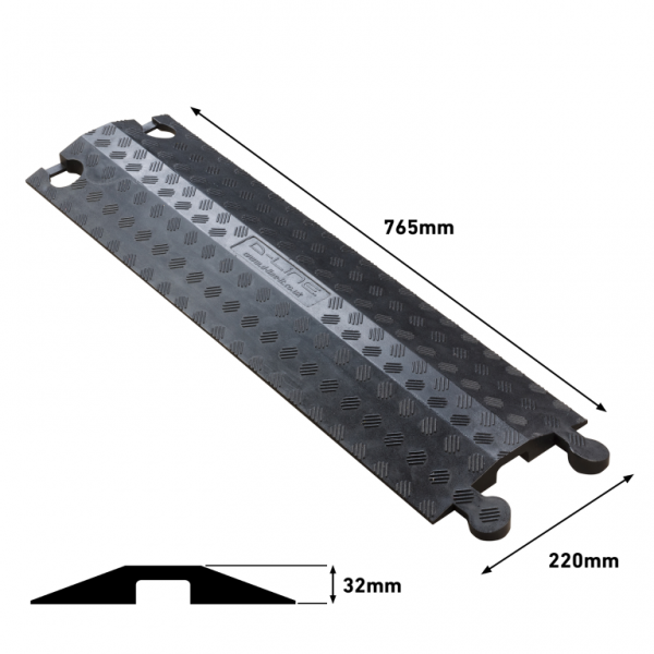 D-Line DO-2B765 Single Channel Cable Cover, Black, 765mm