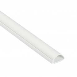 D-Line R3D3015W 3 Metre Loose Length 30x15 1/2 Round - White, Self Adhesive Mini Trunking