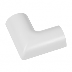 D-Line FLFB3015W 30x15mm Flat 1/2 Round Bend White