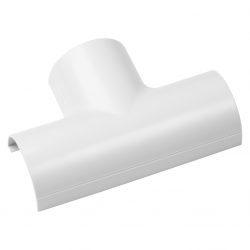 D-Line FLET3015W 30x15mm Equal 1/2 Round White Tee