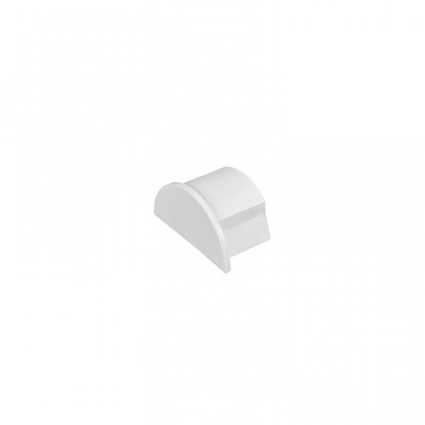 D-Line EC3015W 30x15mm 1/2 Round White End Cap