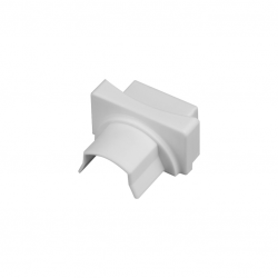 D-Line PA3015W 30x15mm 1/2 Round White Smooth-Fit Pattress Adaptor