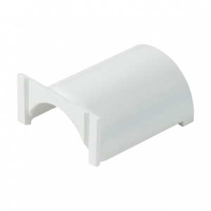 D-Line FA3015W 30x15mm 1/2 Round White Flat Adaptor