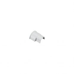 D-Line BA3015W 30x15mm 1/2 Round White Smooth-Fit Surface Box Straight Adaptor