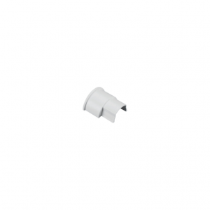 D-Line BA3015W 30x15mm 1/2 Round White Smooth-Fit Surface Box Straight Adaptor