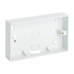 D-Line TSB28W Twin Surface Box  White 28mm depth