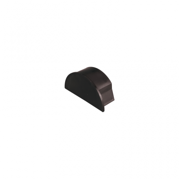 D-Line EC3015B 30x15mm 1/2 Round Black End Cap