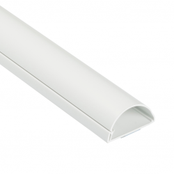 D-Line R5FT5025W 5Ft Loose Length 50x25mm 1/2 Round White Self Adhesive Mini Trunking