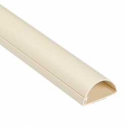 D-Line R5FT5025M 5Ft Loose Length 50x25mm 1/2 Round Magnolia Self Adhesive Mini Trunking