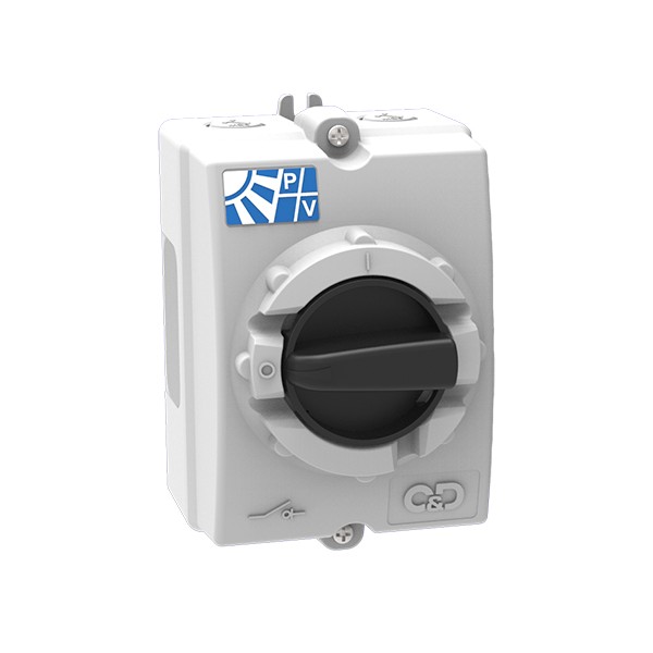 Craig & Derricott PVP2522 IP65 Enclosed Dual DC isolator 25 AMP 800v 4 Pole Grey