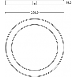 JCC Lighting JC131004 Skydisc™ Adjustable Wall/Ceiling Light attachable rim Silver