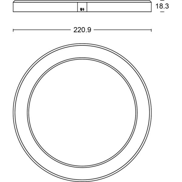 JCC Lighting JC131004 Skydisc™ Adjustable Wall/Ceiling Light attachable rim Silver