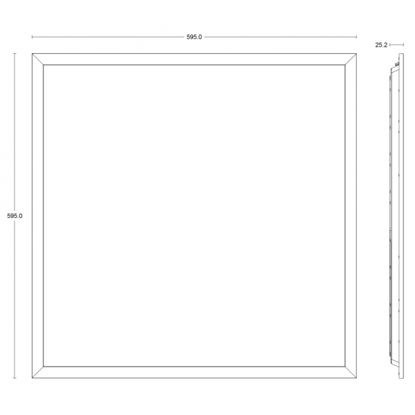 JCC Lighting JC080056  Skytile Base TP(a) UGR 30W IP20 5000K White frame