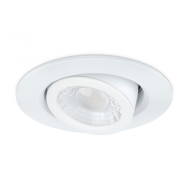 JCC Lighting JC1026/WH V50™ Pro Tilt Fire-rated LED Downlight 7.5W IP65 3000/4000K 600/650lm White