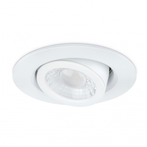 JCC Lighting JC1026/WH V50™ Pro Tilt Fire-rated LED Downlight 7.5W IP65 3000/4000K 600/650lm White