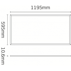 JCC Lighting JC080128 Skytile 1200x600mm 48W IP44 4000K 4800lm Tp(a)