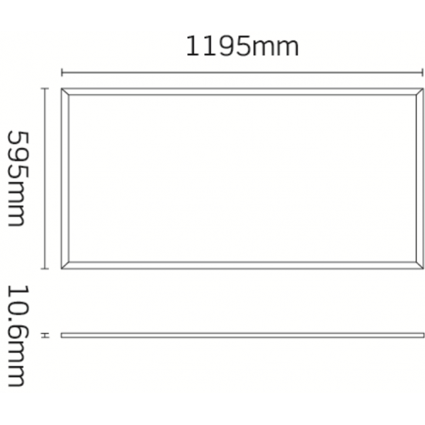 JCC Lighting JC080128 Skytile 1200x600mm 48W IP44 4000K 4800lm Tp(a)