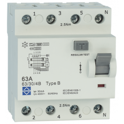 25/30/4A 4 Pole Type A 25 Amp RCD 30mA