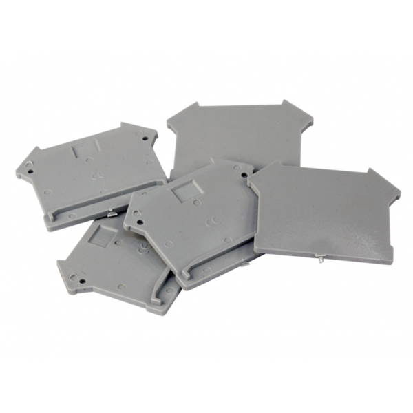 Lewden T-EC Grey Din Rail Terminal End Cap