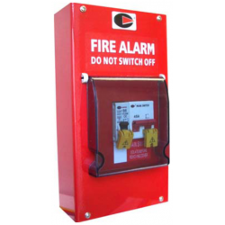 Lewden BFAU456 Red Fire Alarm Unit Main Switch 45 Amp C/W 6 Amp MCB