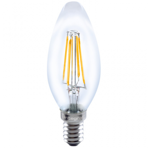 Integral LED OMNI Filament Candle Bulb E14 470LM 4.2W 2700K NON-Dimmable 320 Beam Clear