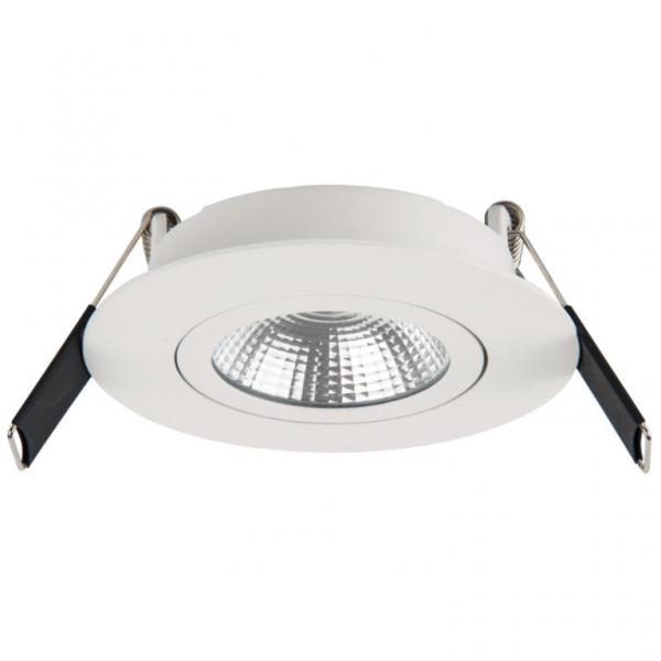 Integral LED Ultra SLIM Tiltable Downlight 65MM Cutout 6.5W 650LM 100LM/W 3000K 36 Beam Dimmable White